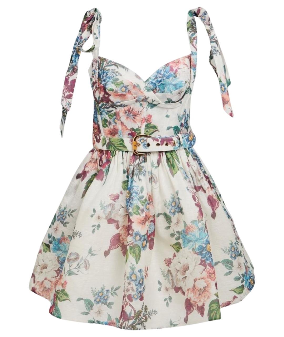 ZIMMERMANN Белый льняной сарафан, фото 1