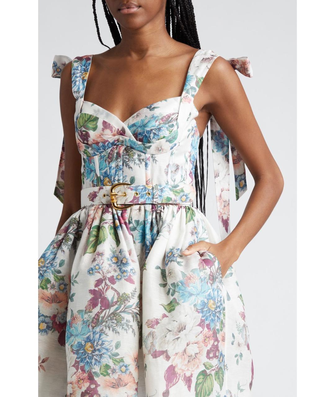 ZIMMERMANN Белый льняной сарафан, фото 9