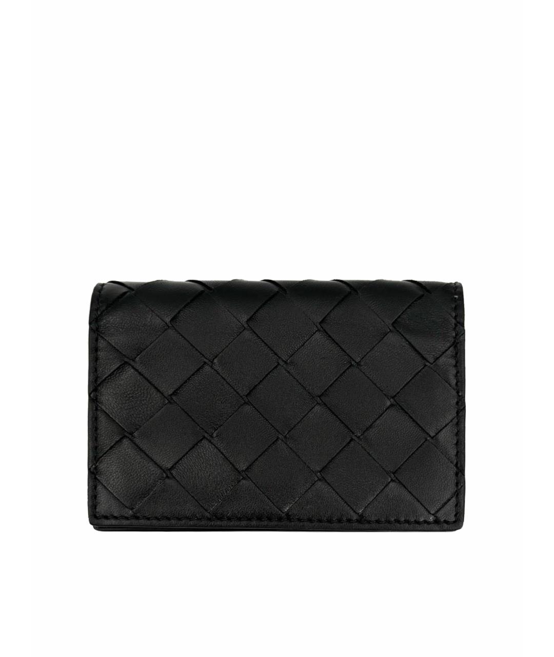 BOTTEGA VENETA Черный кожаный кошелек, фото 1