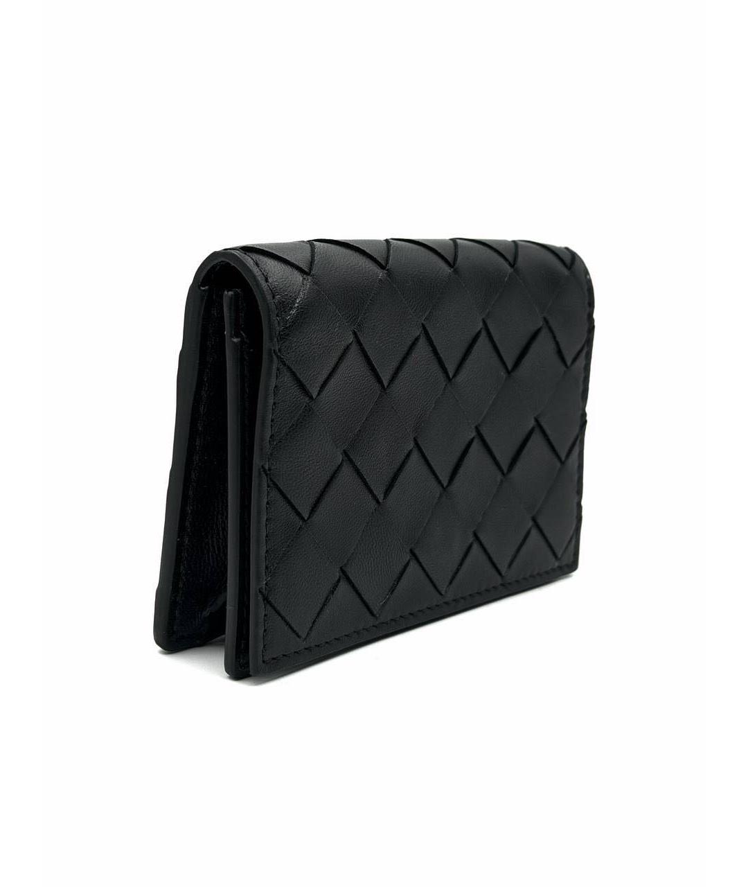 BOTTEGA VENETA Черный кожаный кошелек, фото 3