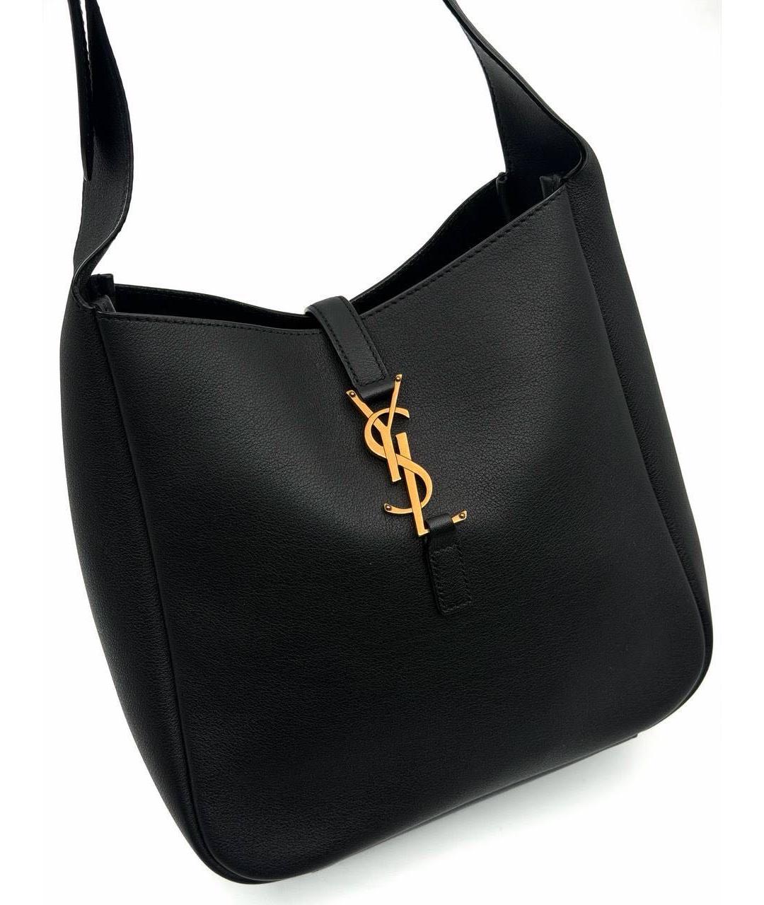SAINT LAURENT Черная кожаная сумка через плечо, фото 6