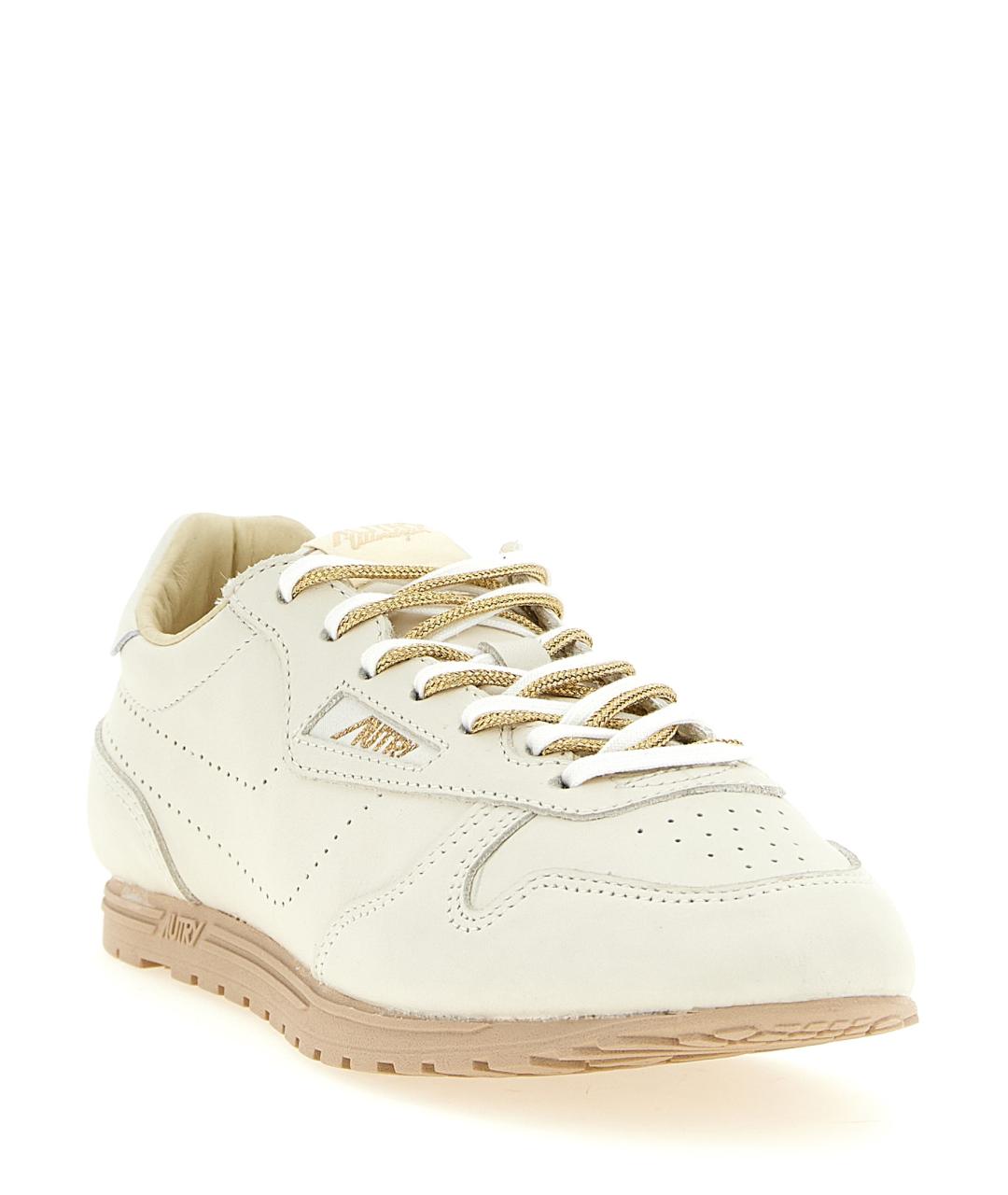 AUTRY Бежевые кожаные кроссовки, фото 2