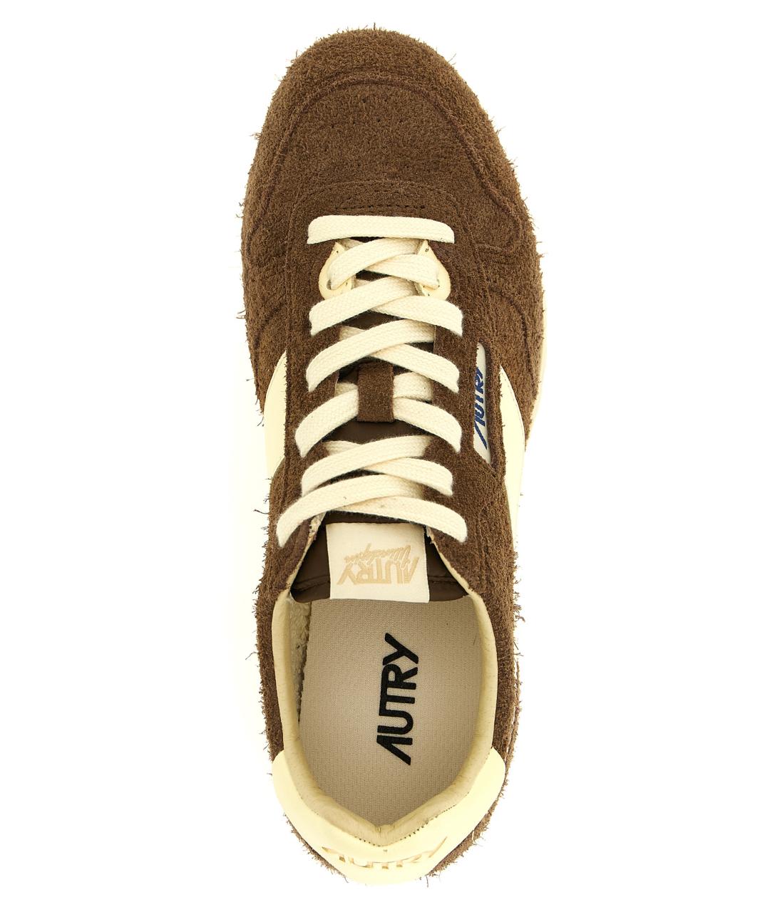 AUTRY Коричневые кожаные кроссовки, фото 4