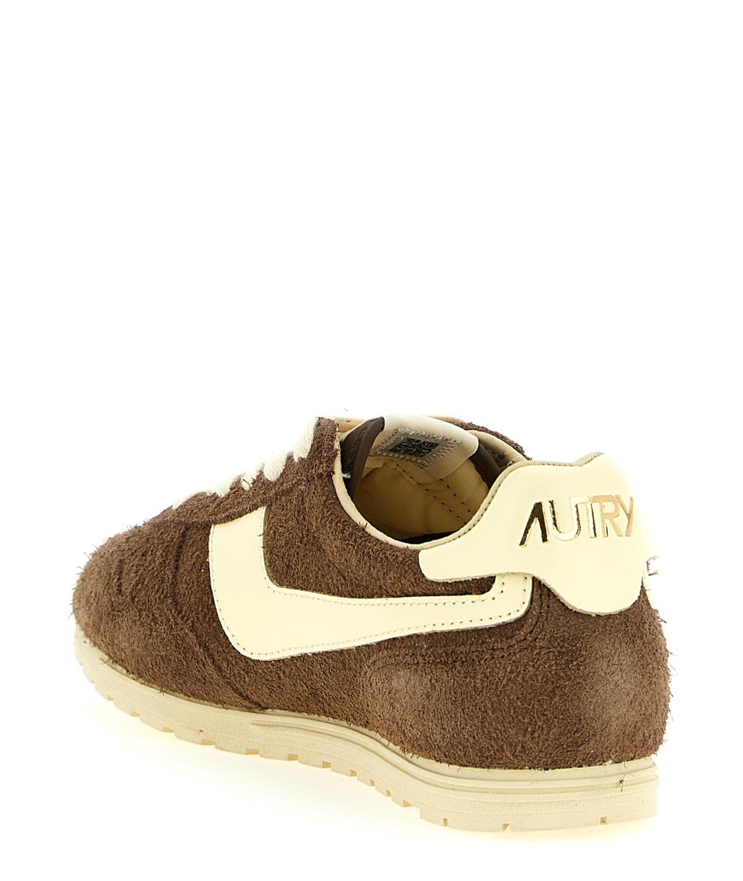 AUTRY Коричневые кожаные кроссовки, фото 3