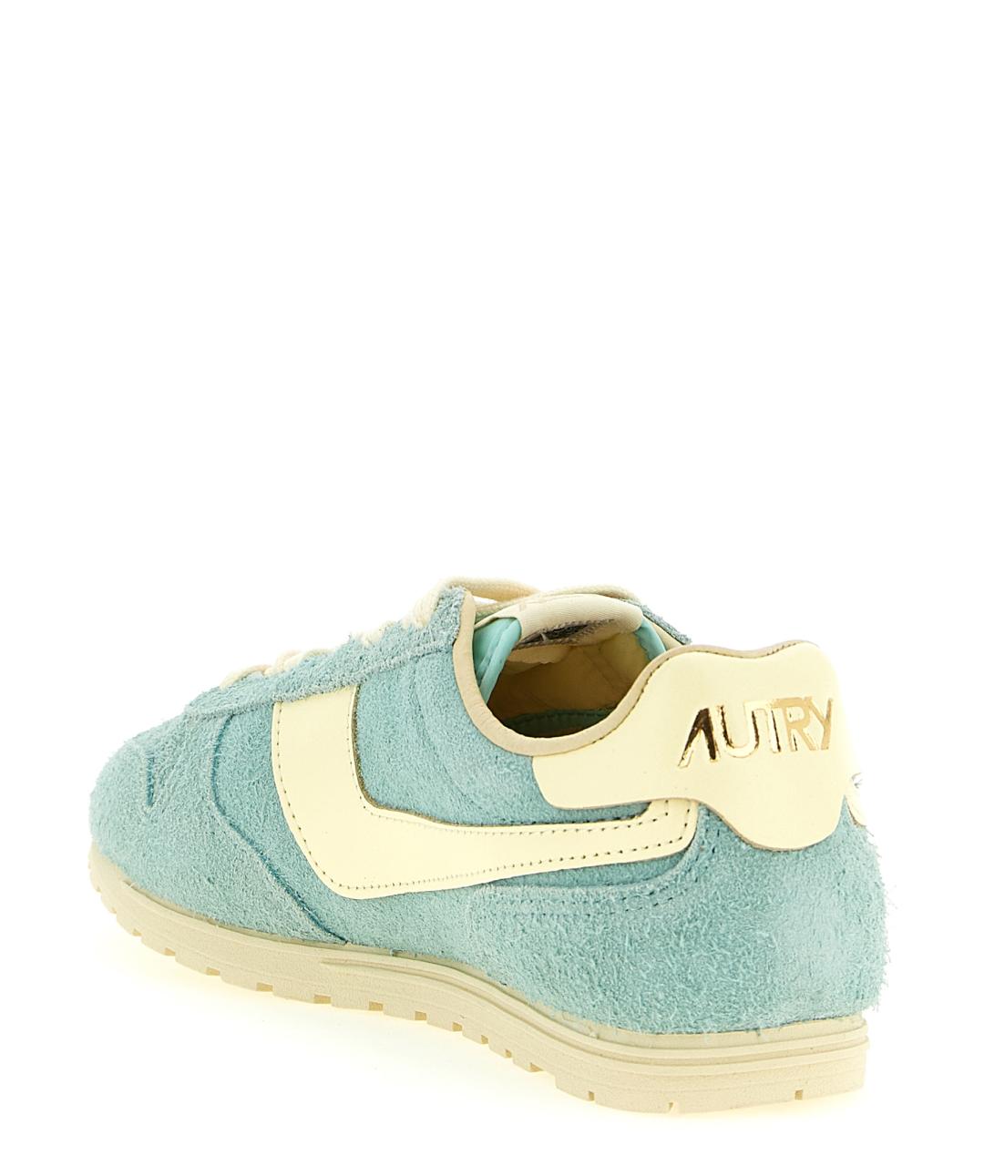 AUTRY Голубые кожаные кроссовки, фото 3