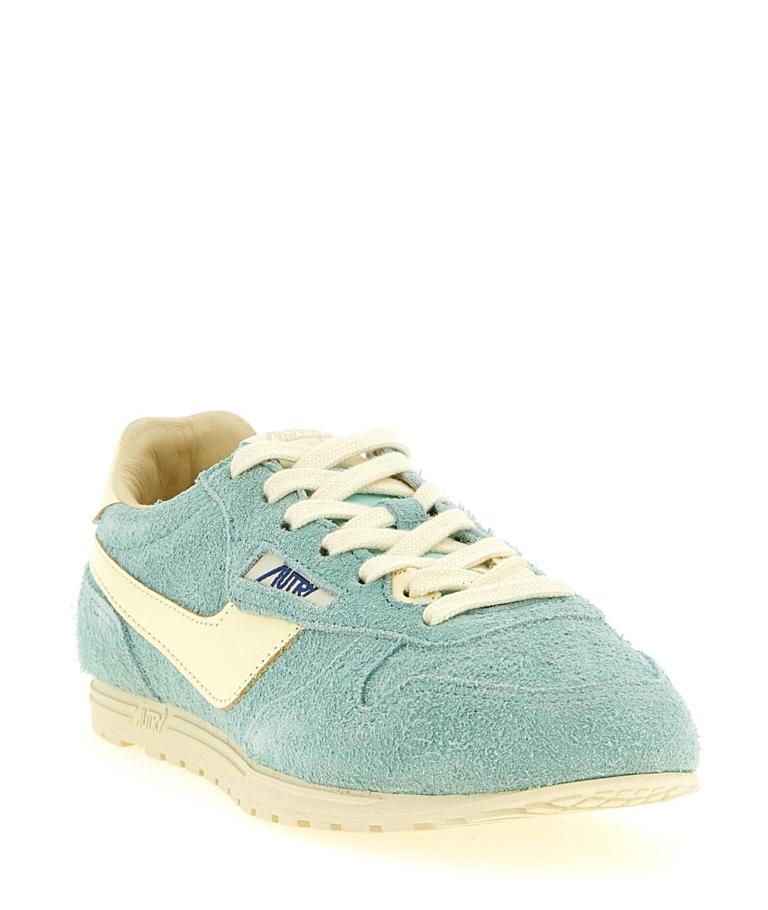 AUTRY Голубые кожаные кроссовки, фото 2