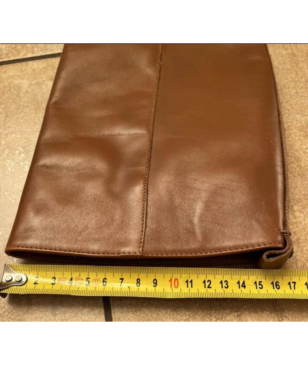 WEEKEND MAX MARA Коричневые кожаные сапоги, фото 7