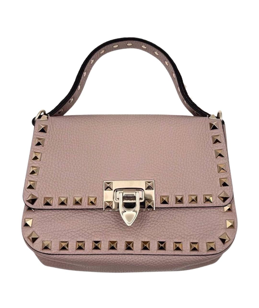 VALENTINO Розовая кожаная сумка через плечо, фото 1