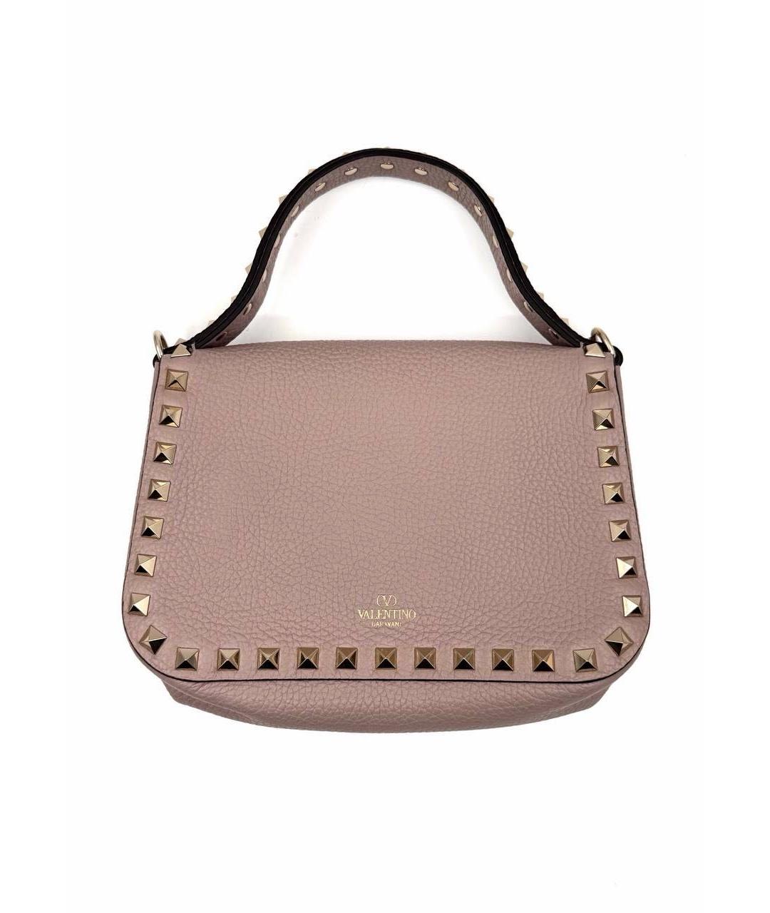 VALENTINO Розовая кожаная сумка через плечо, фото 2