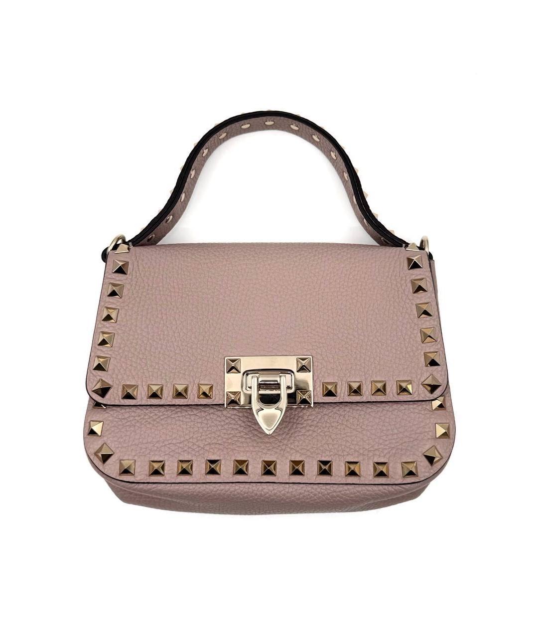 VALENTINO Розовая кожаная сумка через плечо, фото 6