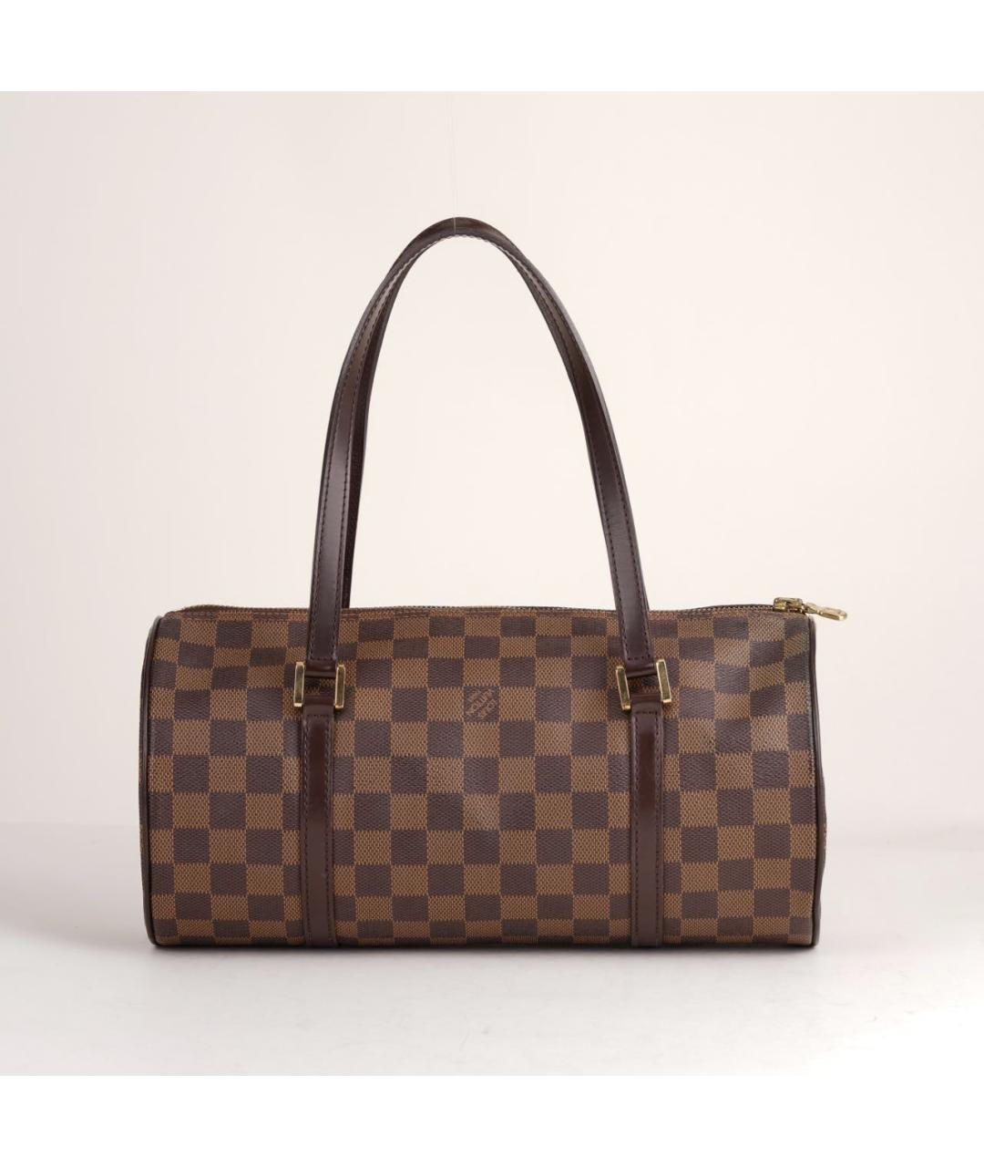 LOUIS VUITTON Коричневая кожаная сумка через плечо, фото 2