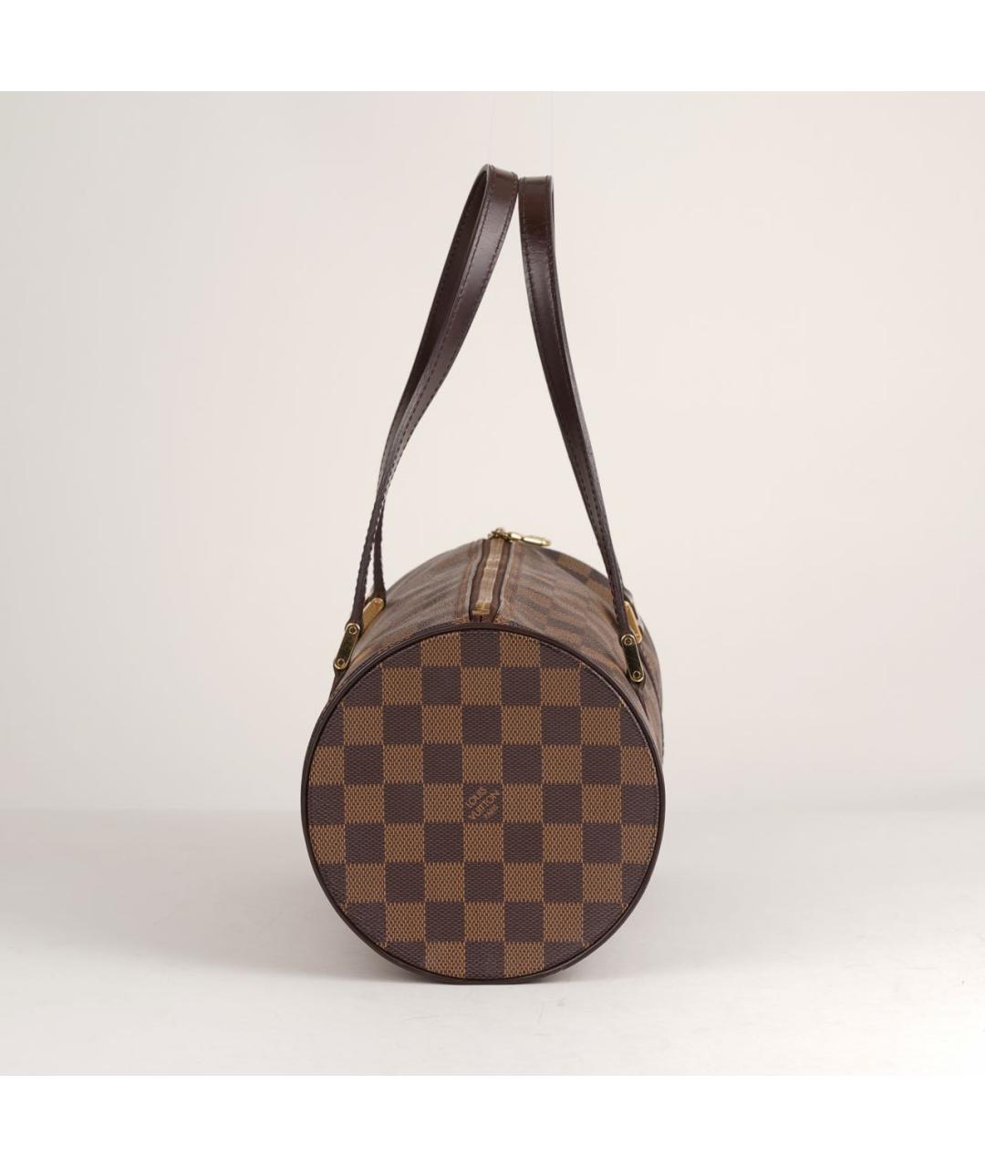 LOUIS VUITTON Коричневая кожаная сумка через плечо, фото 3