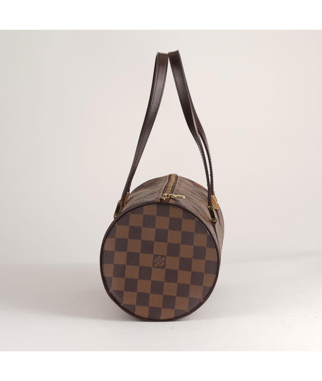 LOUIS VUITTON Коричневая кожаная сумка через плечо, фото 4