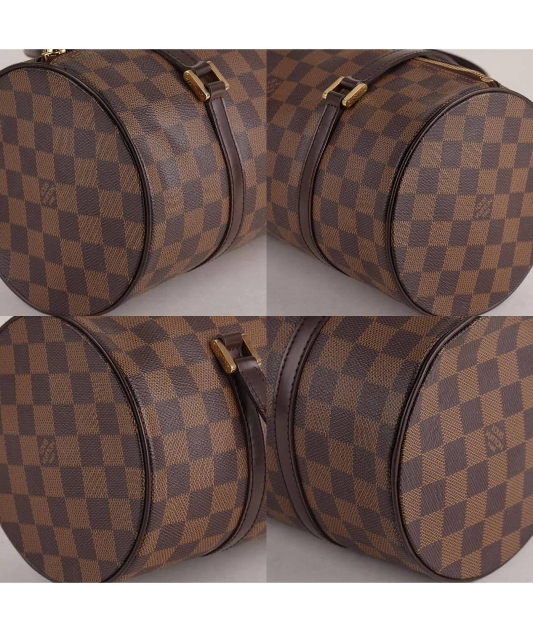 LOUIS VUITTON Коричневая кожаная сумка через плечо, фото 8