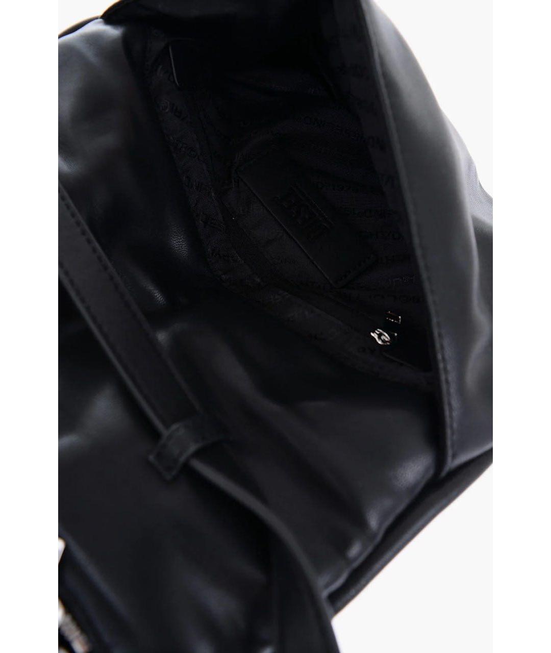 DIESEL Черная сумка через плечо из искусственной кожи, фото 4