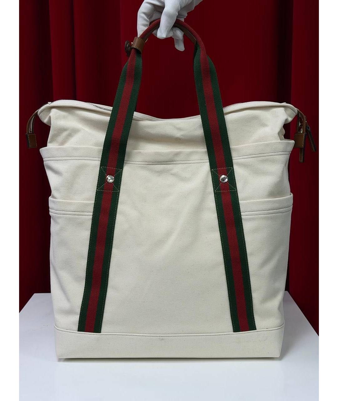 GUCCI Белая сумка тоут, фото 5