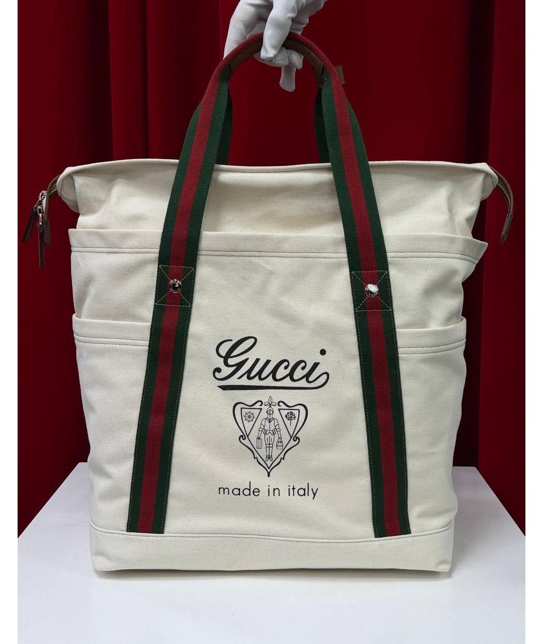 GUCCI Белая сумка тоут, фото 4