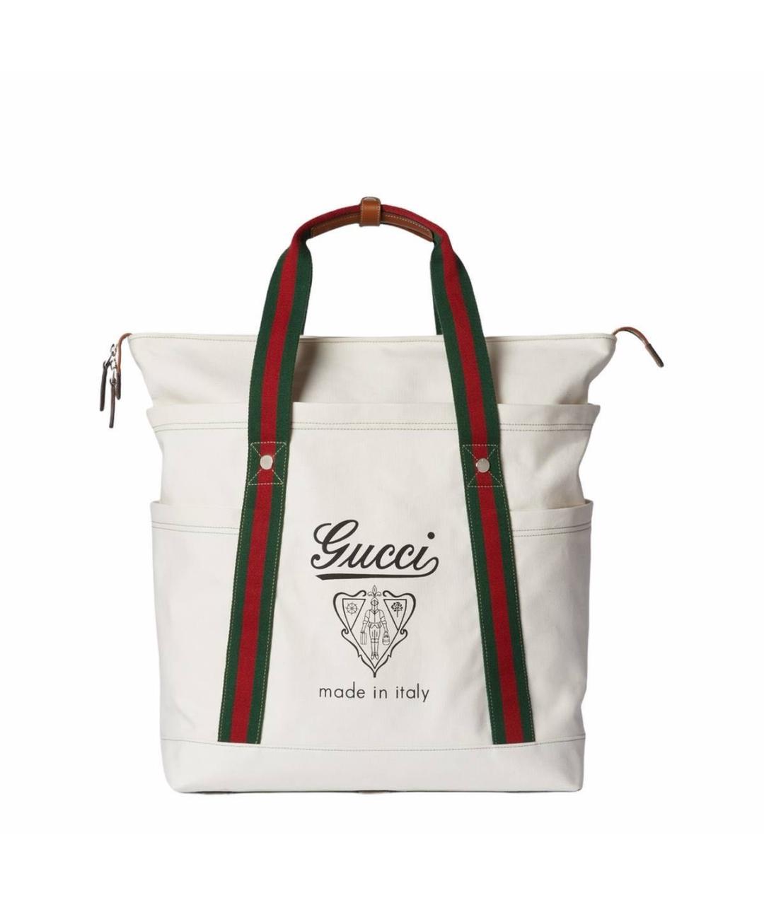 GUCCI Белая сумка тоут, фото 1
