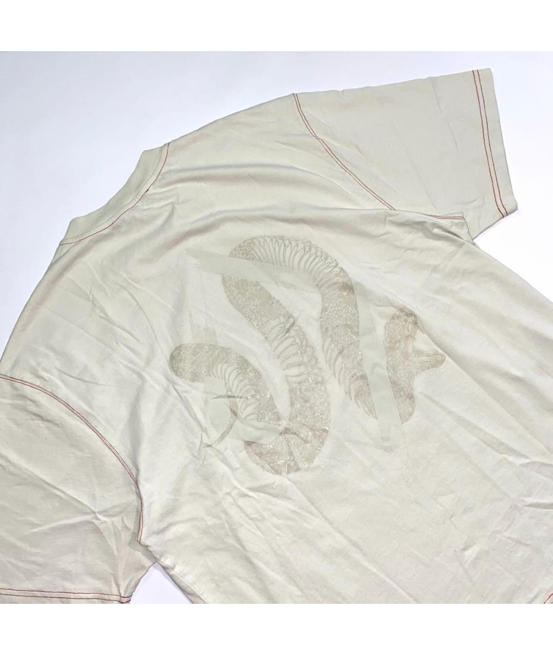 A-COLD-WALL* Бежевая хлопковая футболка, фото 3