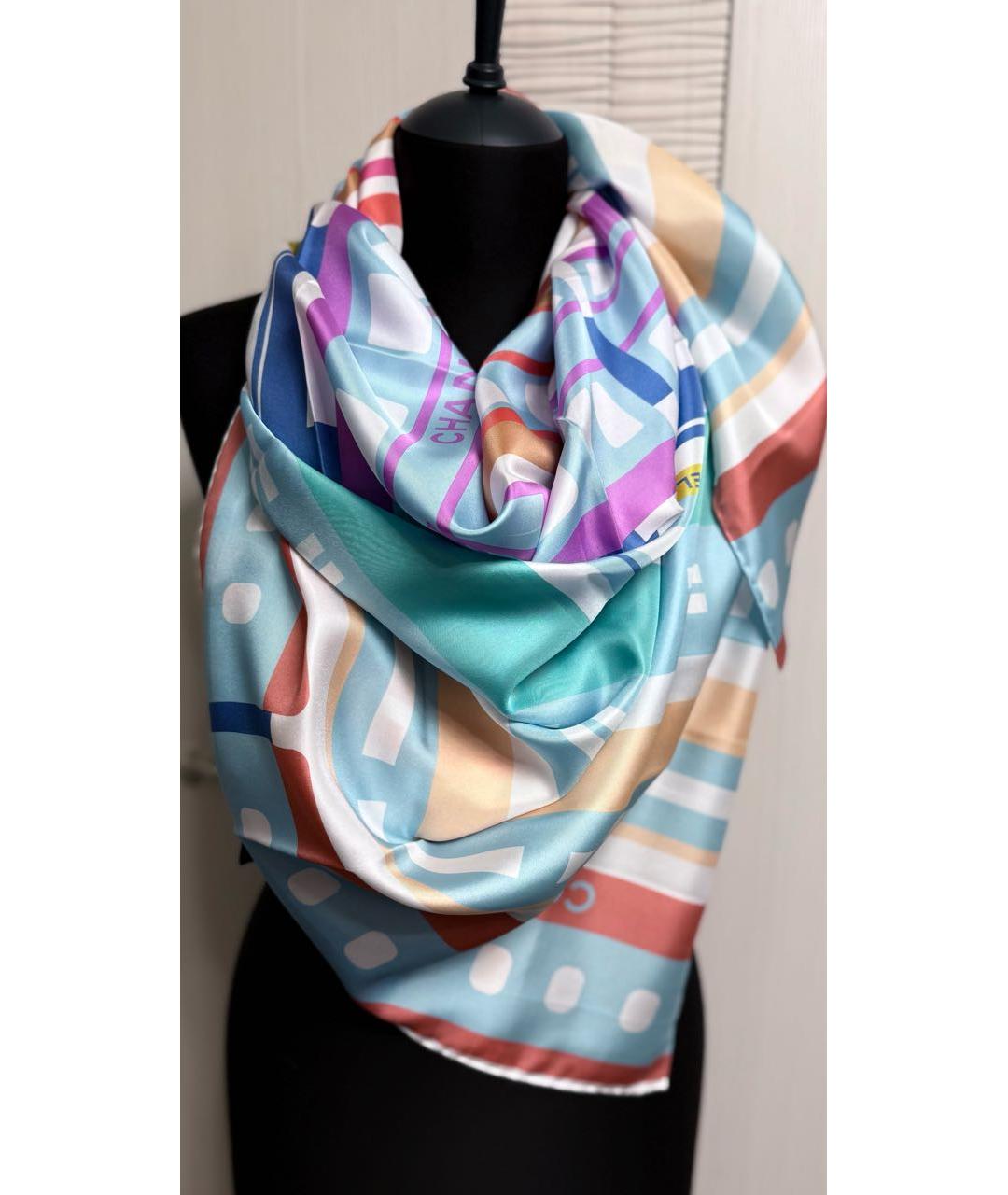 CHANEL Мульти шелковый платок, фото 8