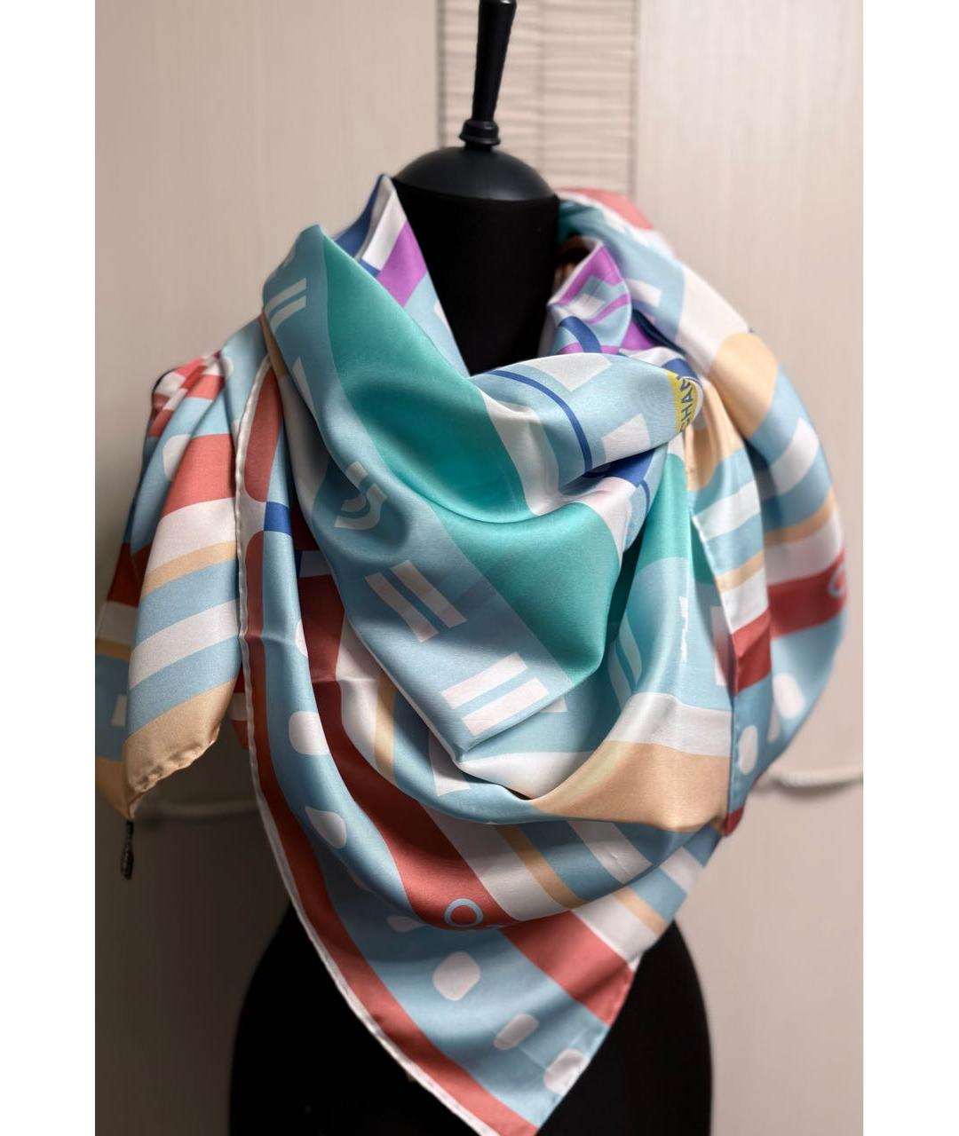 CHANEL Мульти шелковый платок, фото 3