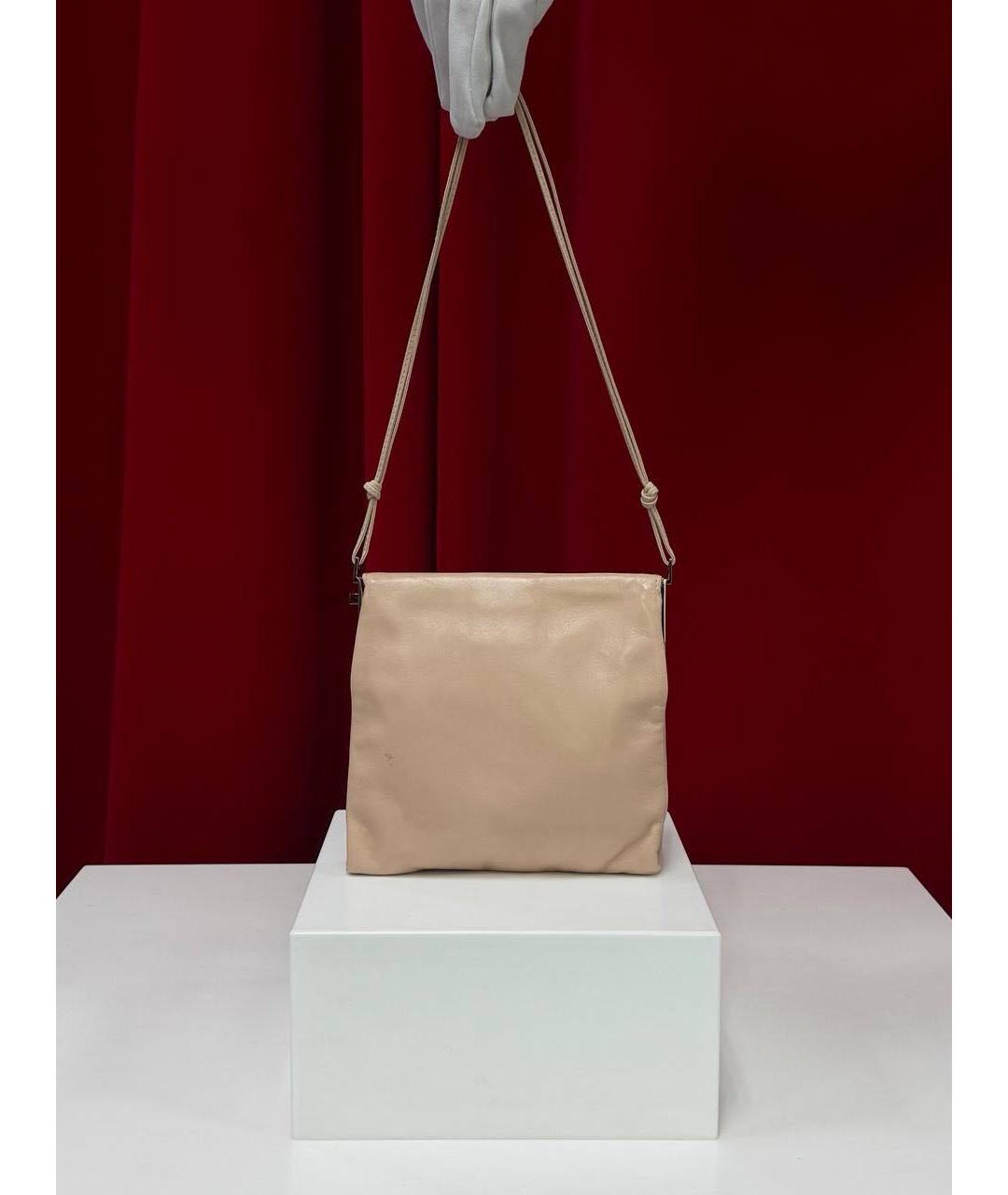 GUCCI Бежевая кожаная сумка через плечо, фото 3