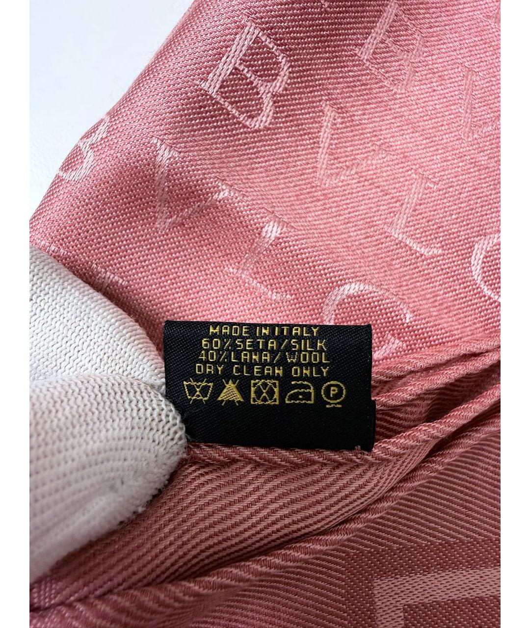 BVLGARI Коралловый шерстяной шарф, фото 7