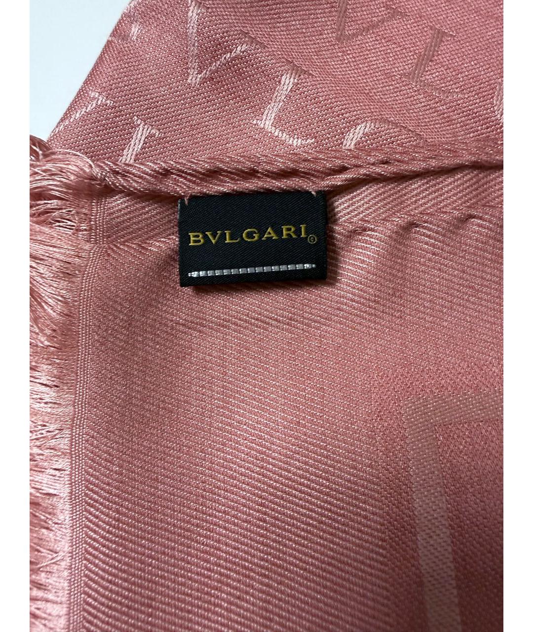 BVLGARI Коралловый шерстяной шарф, фото 6