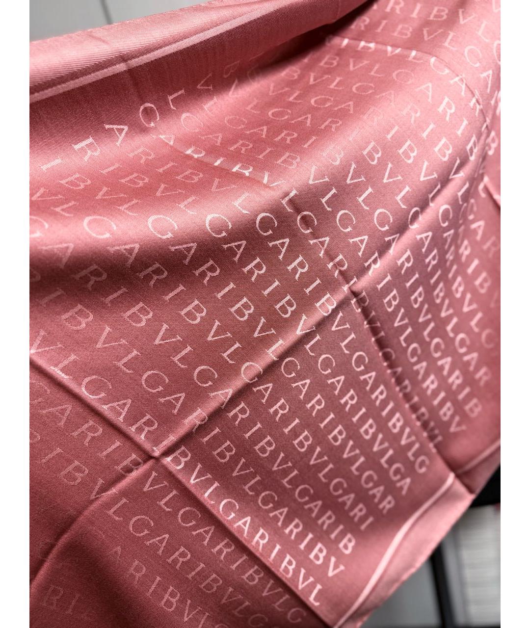 BVLGARI Коралловый шерстяной шарф, фото 4