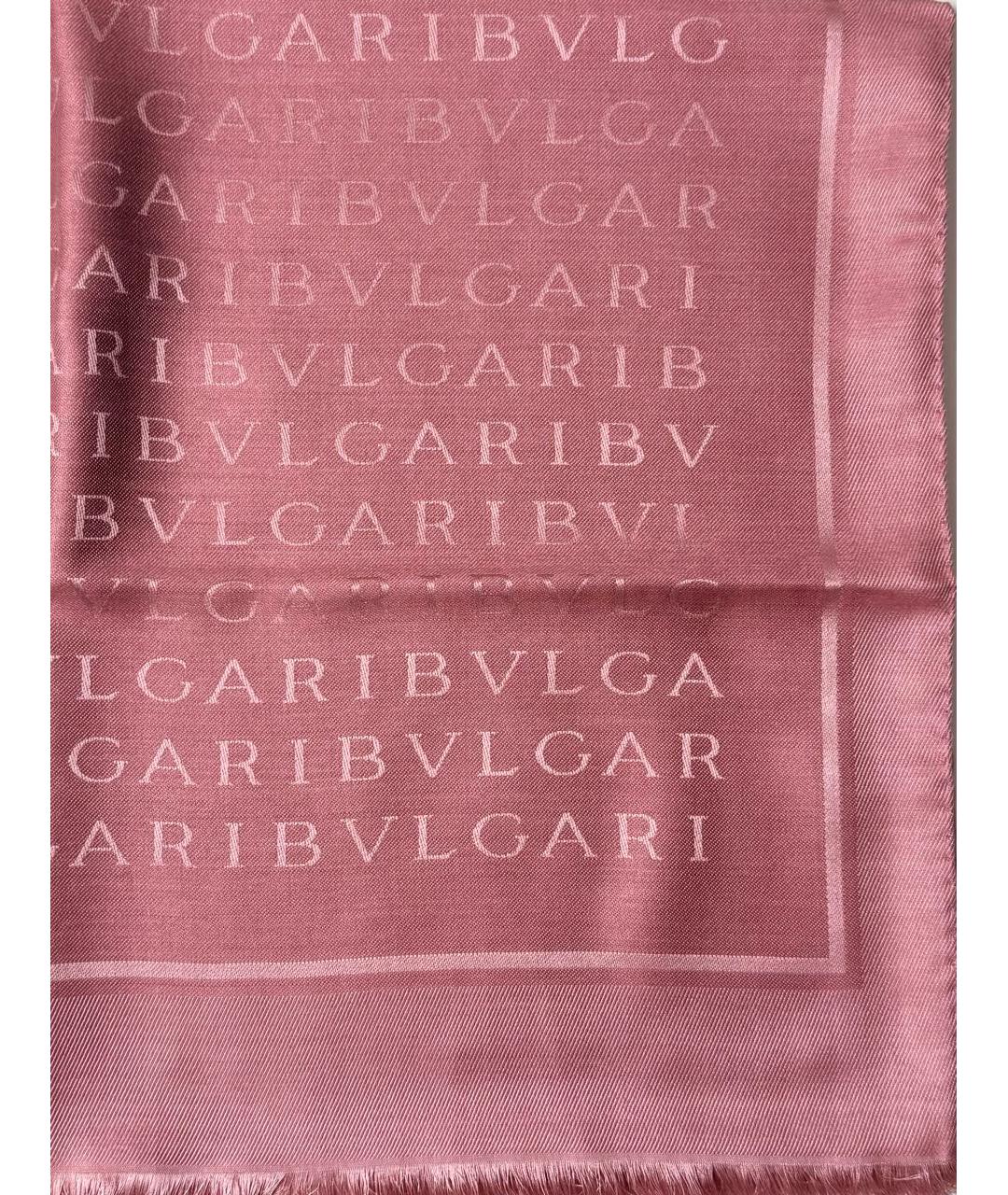 BVLGARI Коралловый шерстяной шарф, фото 2