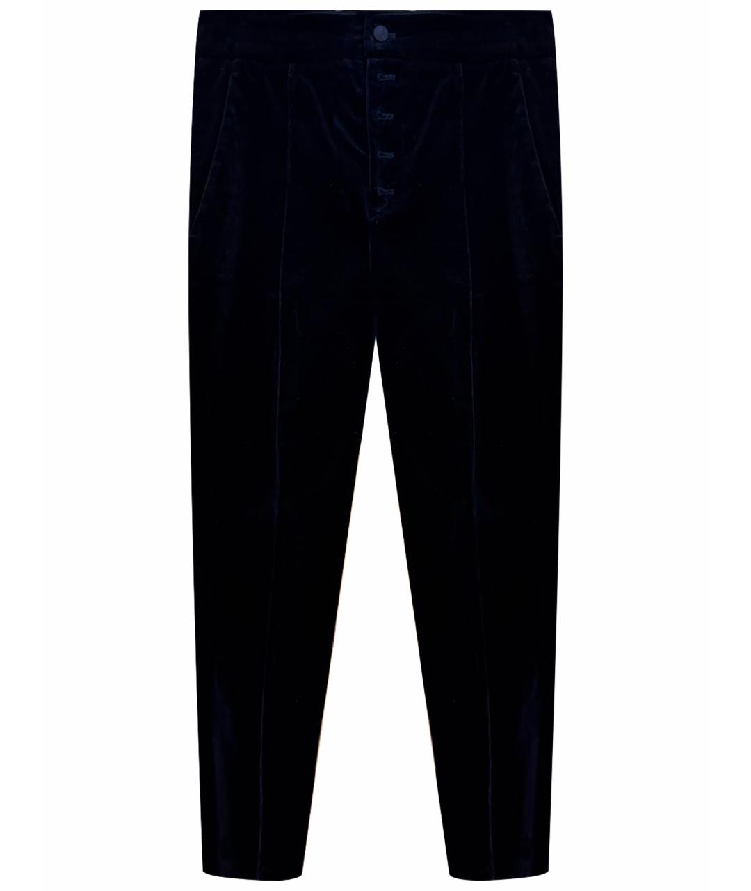 RED VALENTINO Черные бархатные прямые брюки, фото 1