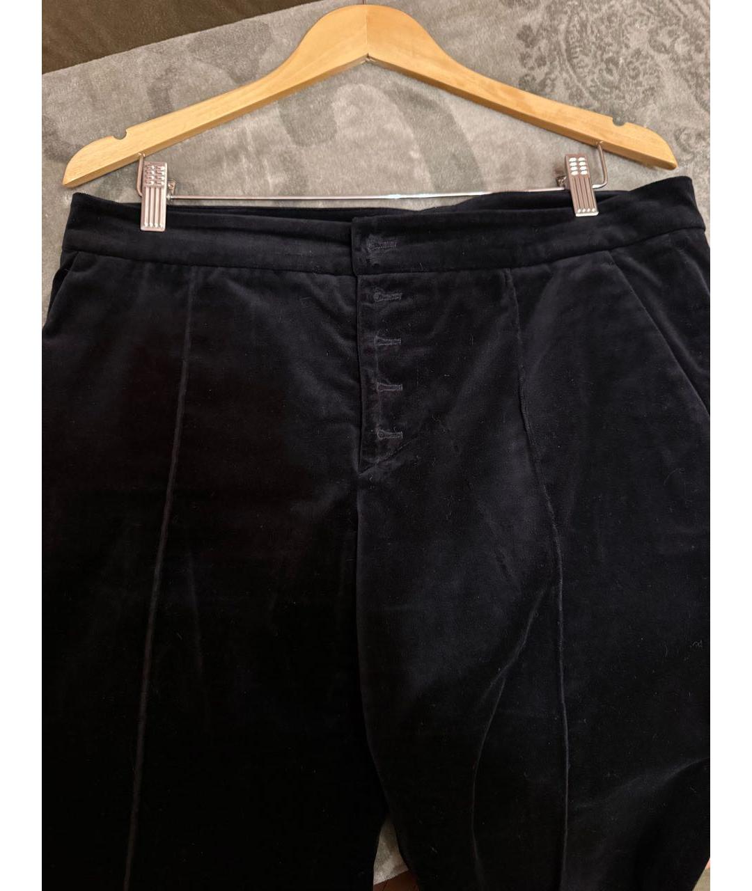RED VALENTINO Черные бархатные прямые брюки, фото 4