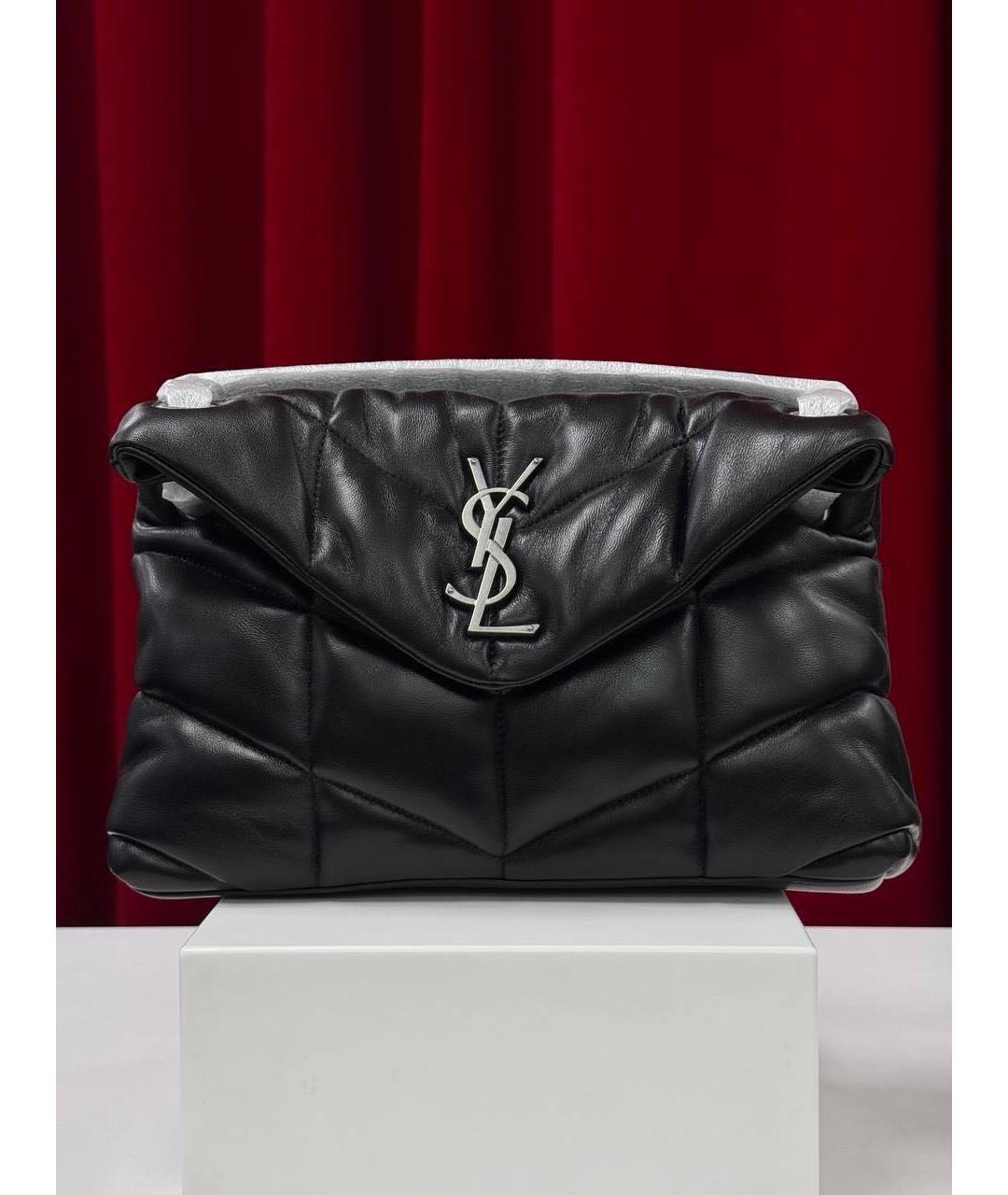 SAINT LAURENT Черная кожаная сумка через плечо, фото 7