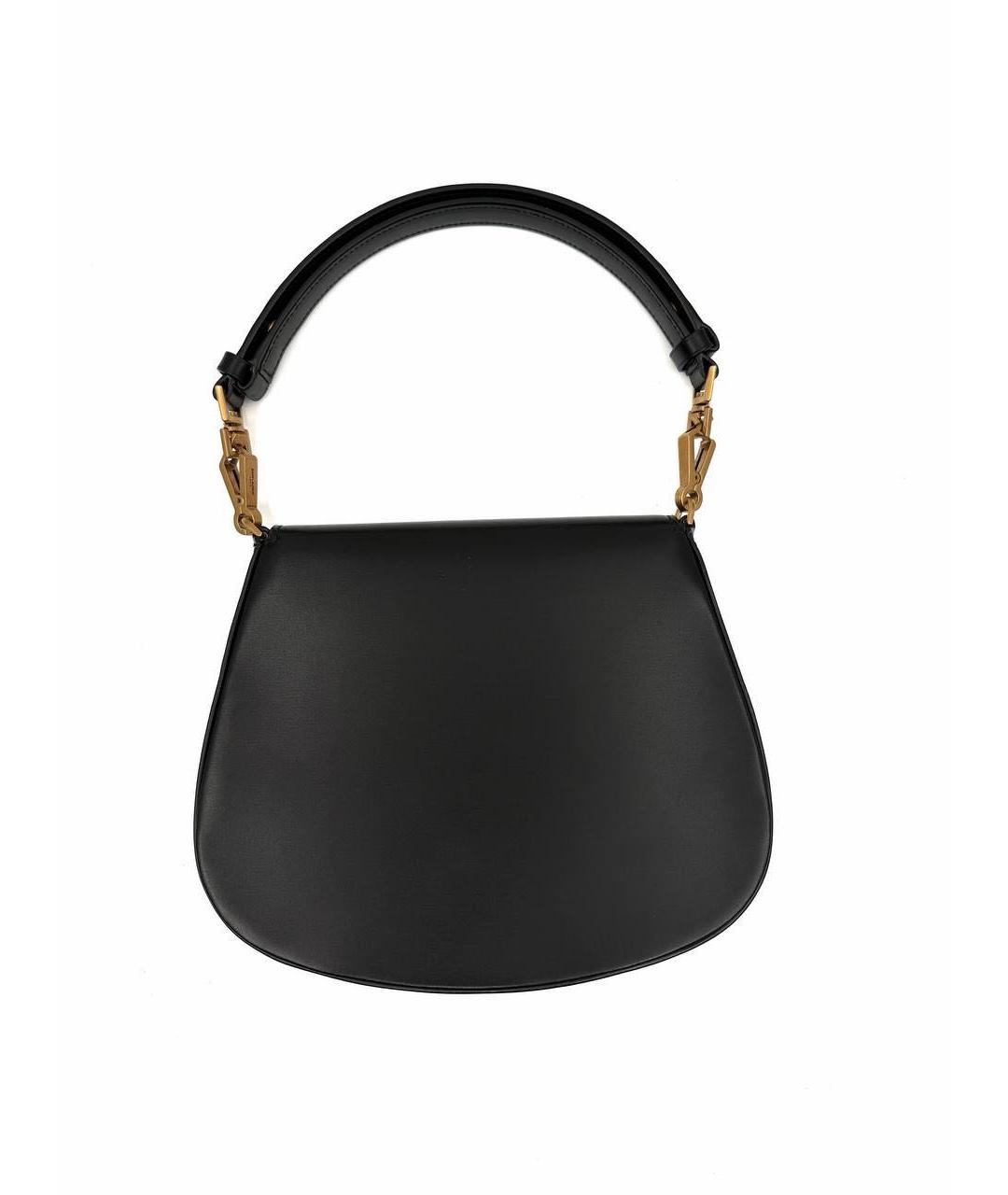 SAINT LAURENT Черная кожаная сумка через плечо, фото 2