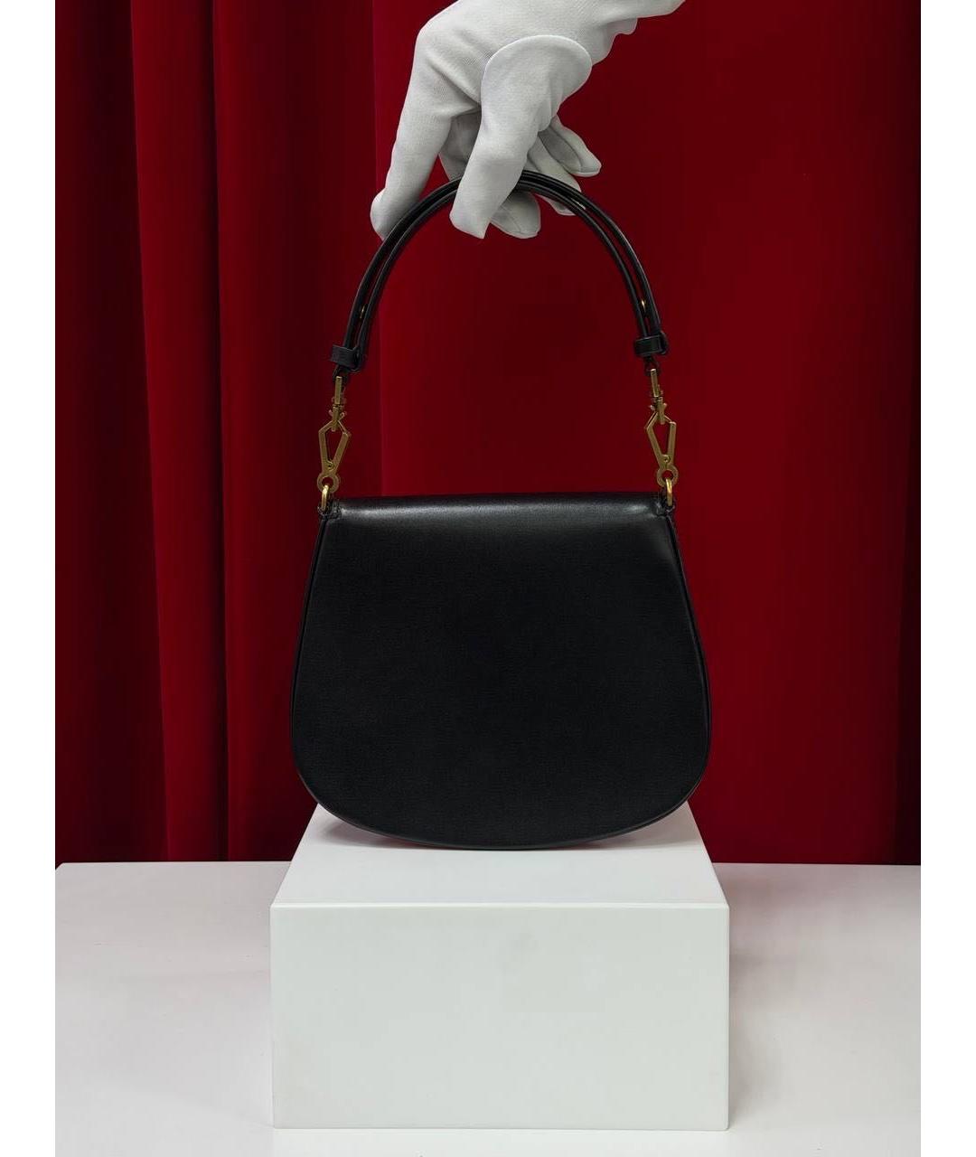 SAINT LAURENT Черная кожаная сумка через плечо, фото 8