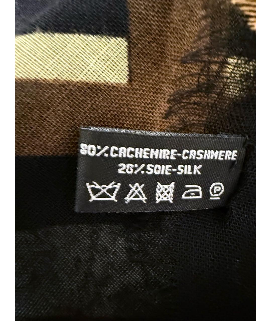 CHANEL Черный кашемировый платок, фото 6