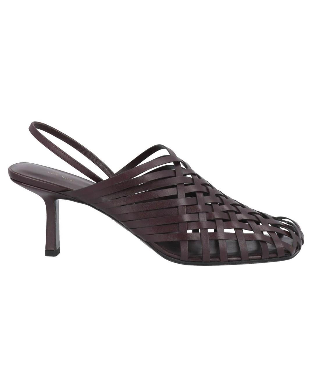 THE ROW Коричневые кожаные мюли, фото 9