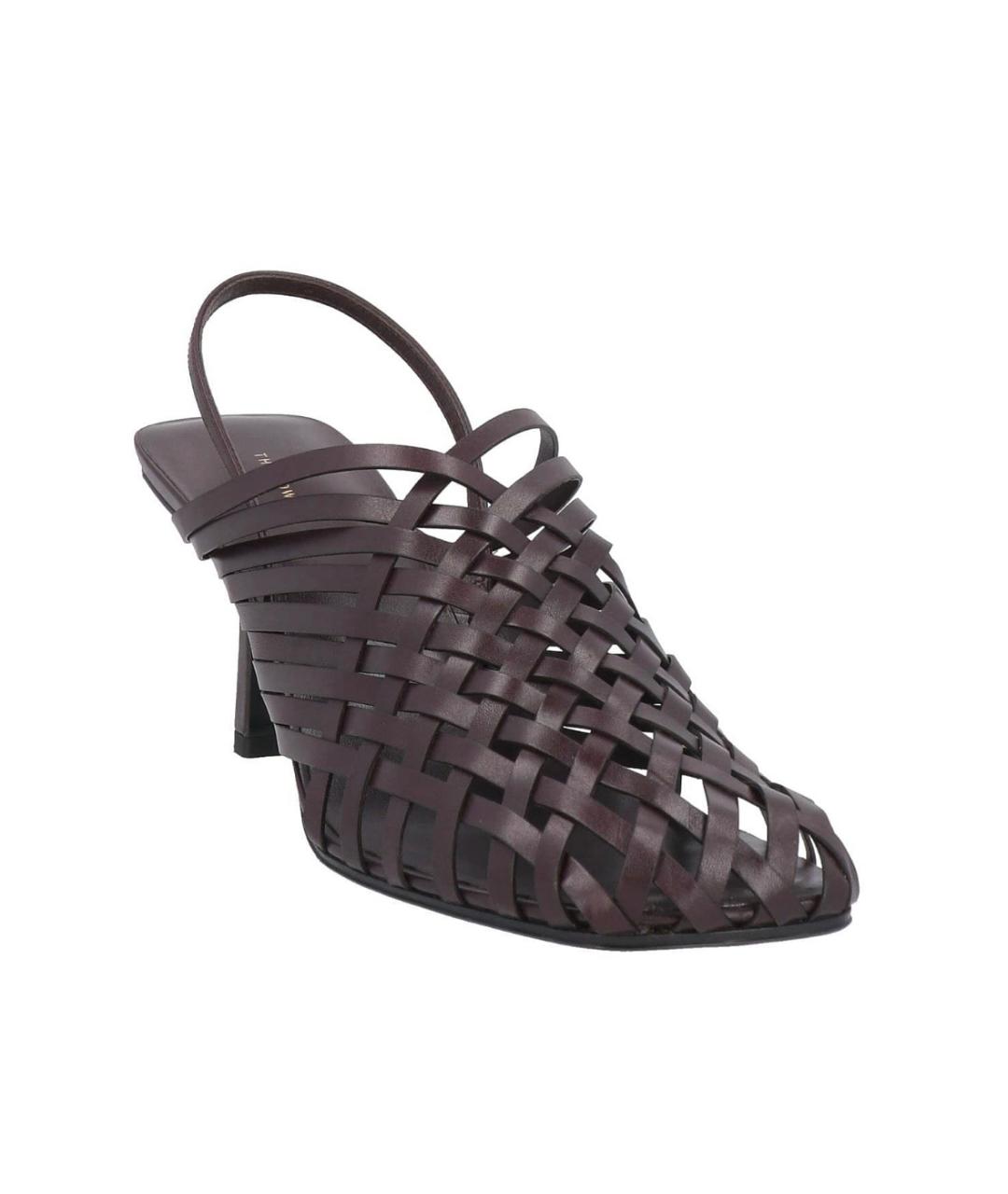 THE ROW Коричневые кожаные мюли, фото 2