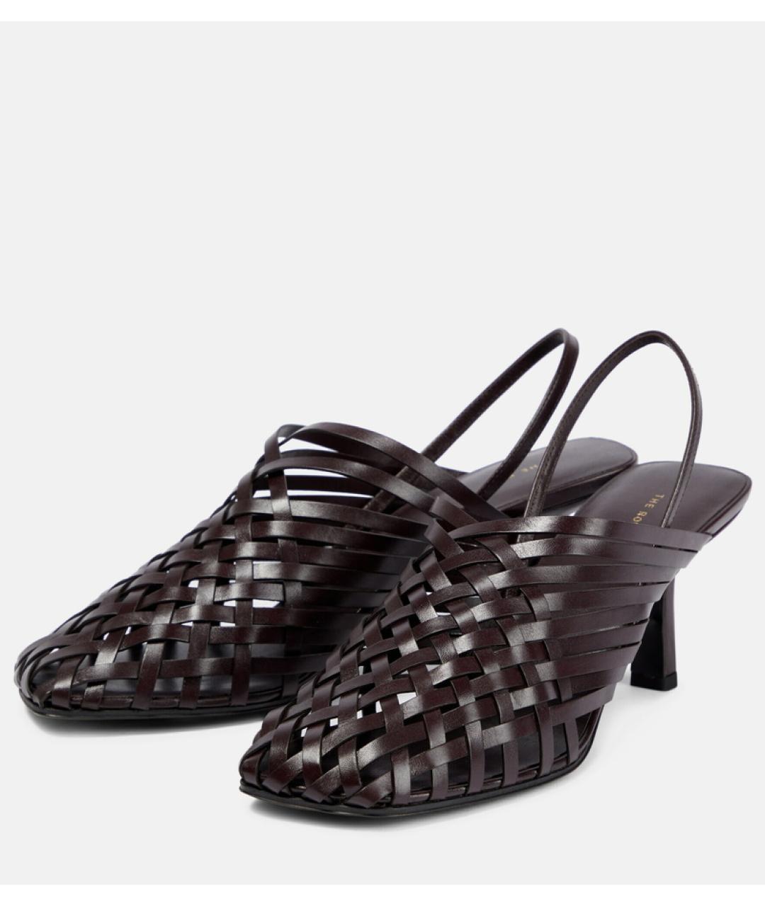 THE ROW Коричневые кожаные мюли, фото 5