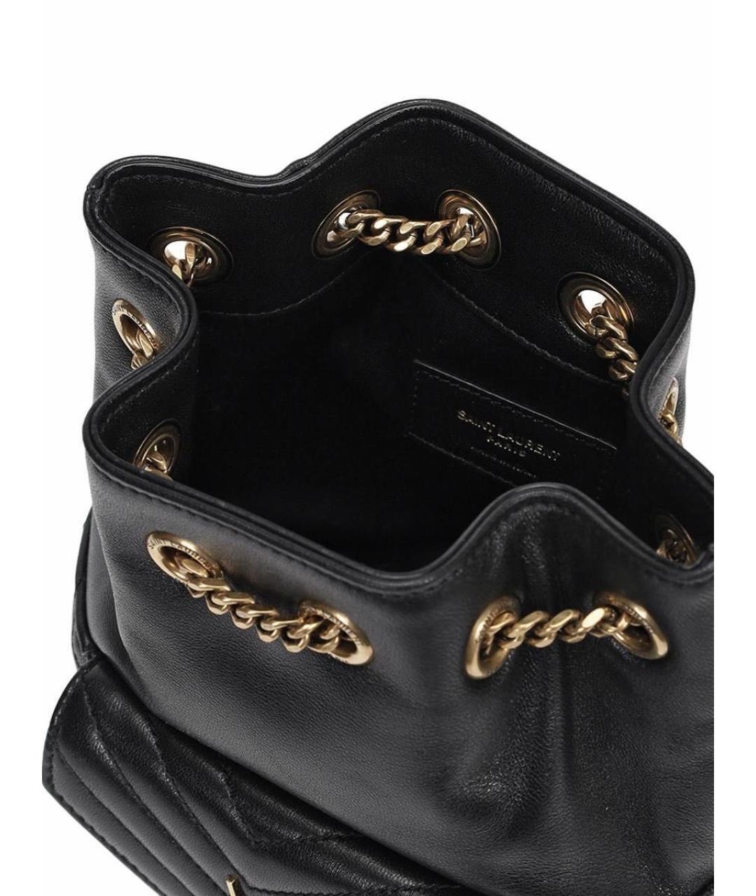 SAINT LAURENT Черная кожаная сумка через плечо, фото 6