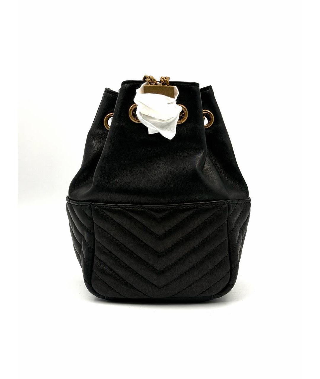 SAINT LAURENT Черная кожаная сумка через плечо, фото 2