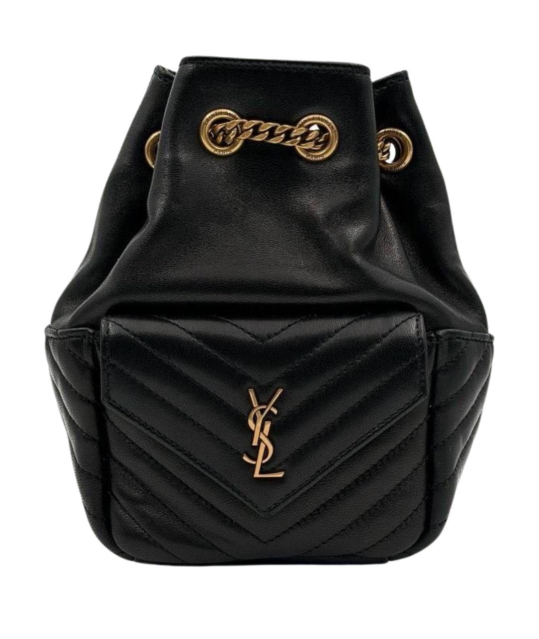 SAINT LAURENT Черная кожаная сумка через плечо, фото 1