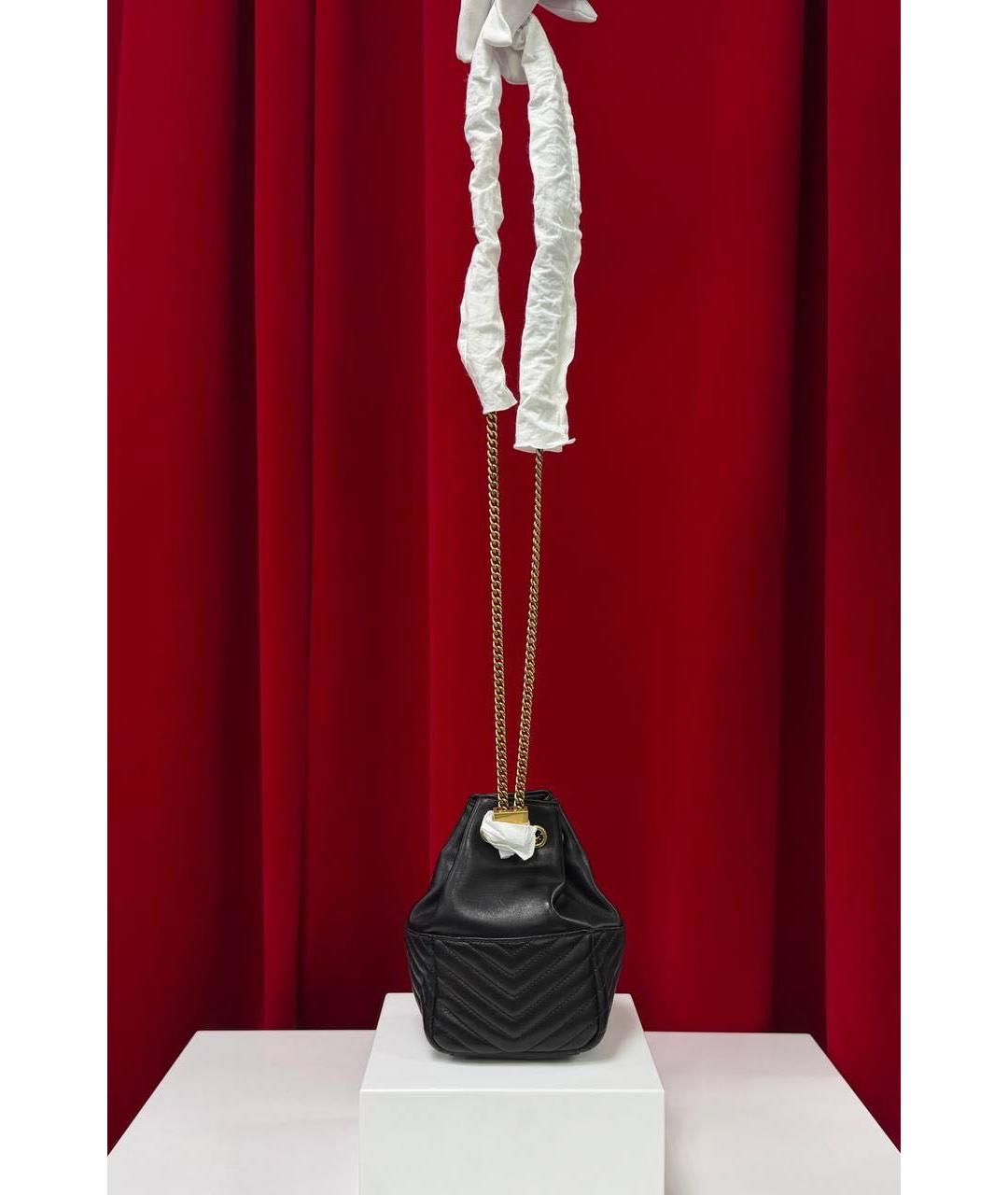 SAINT LAURENT Черная кожаная сумка через плечо, фото 8