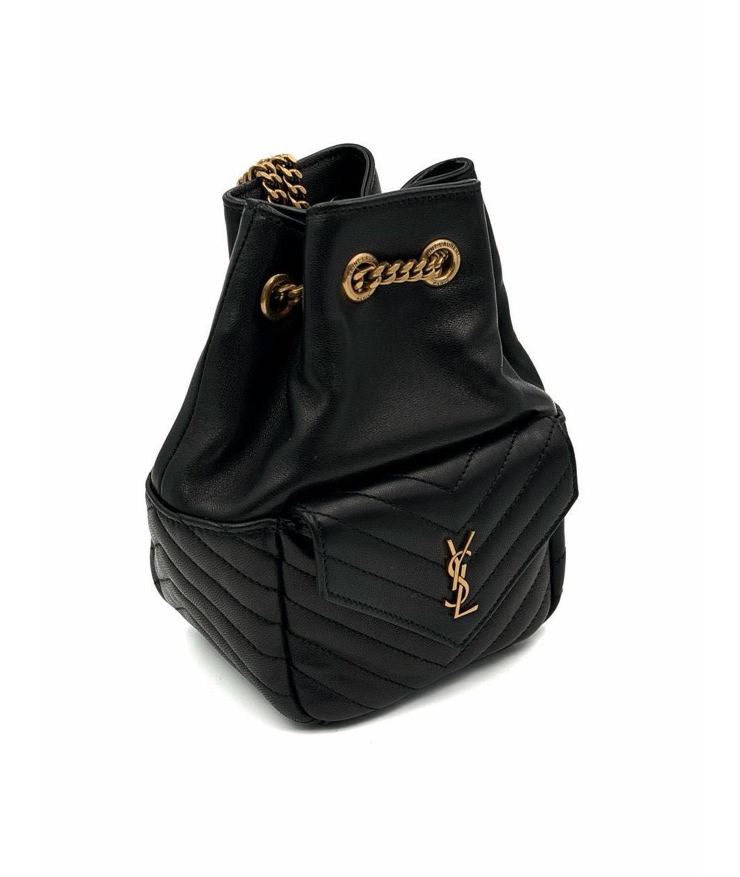 SAINT LAURENT Черная кожаная сумка через плечо, фото 3