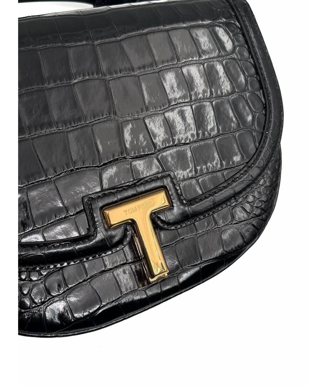 TOM FORD Черная кожаная сумка через плечо, фото 3
