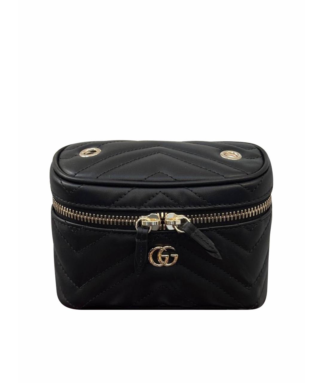 GUCCI Черная кожаная сумка через плечо, фото 1