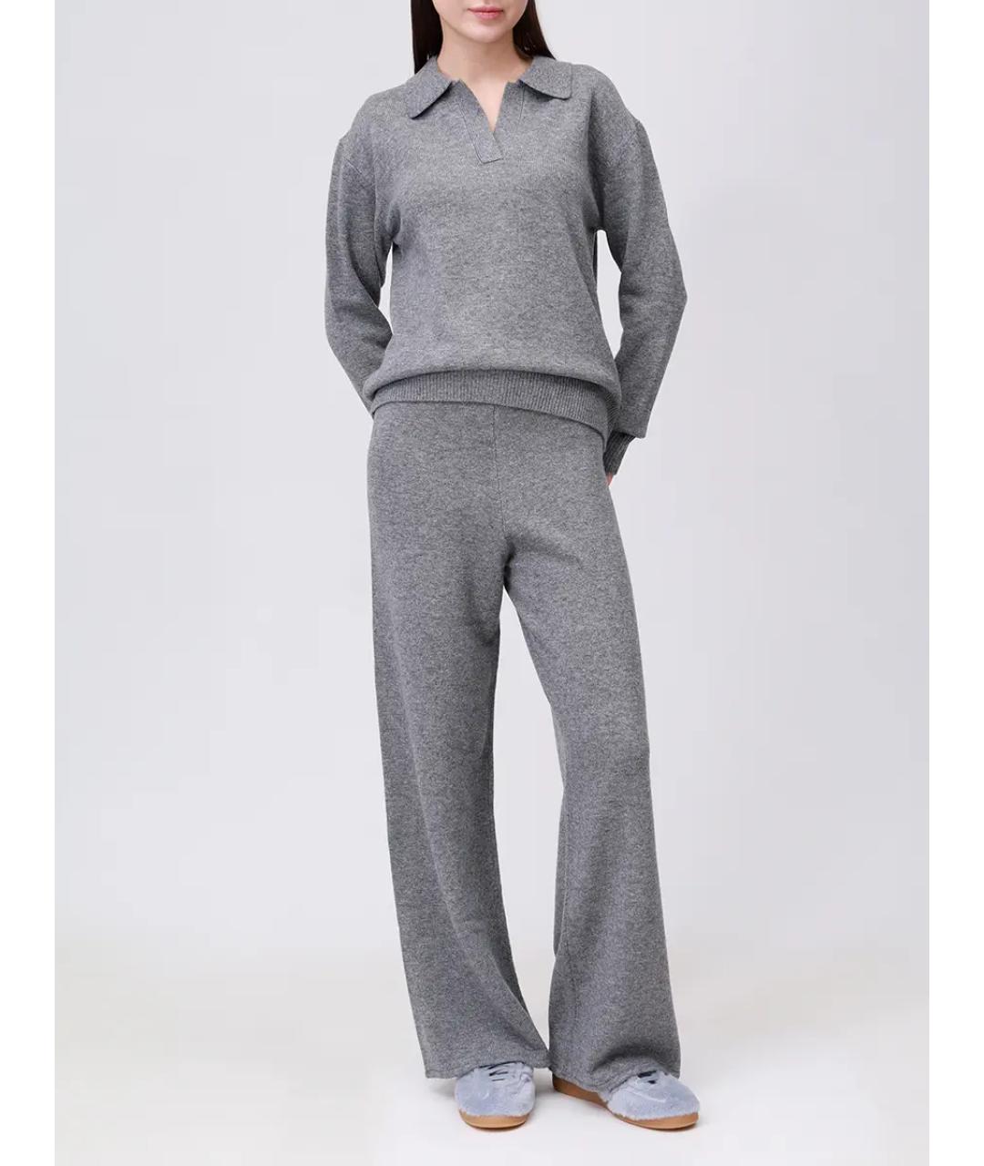 MC2 SAINT BARTH Серый шерстяной костюм с брюками, фото 2