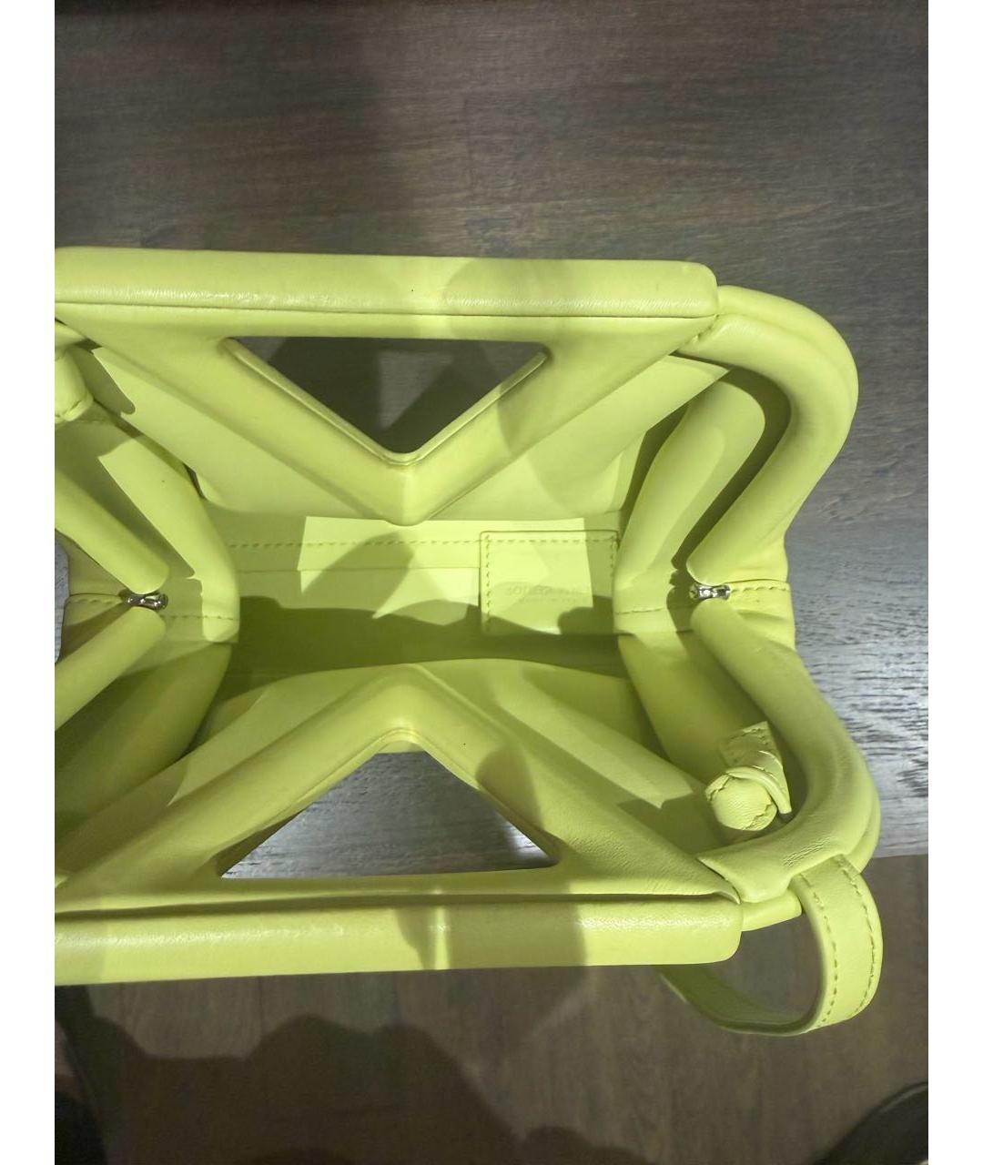 BOTTEGA VENETA Салатовая кожаная сумка через плечо, фото 4