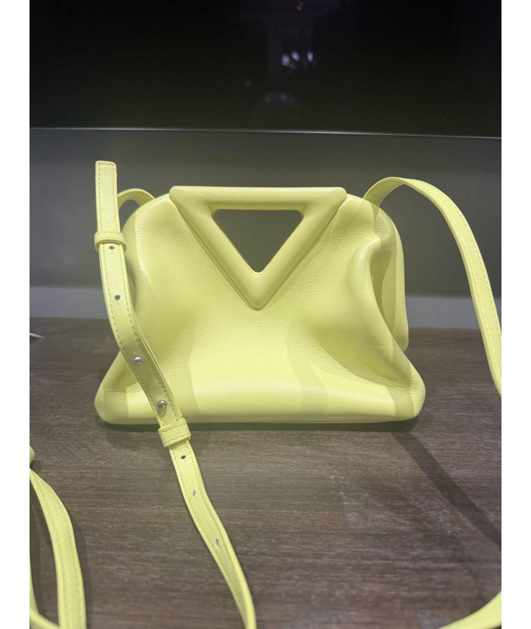 BOTTEGA VENETA Салатовая кожаная сумка через плечо, фото 2