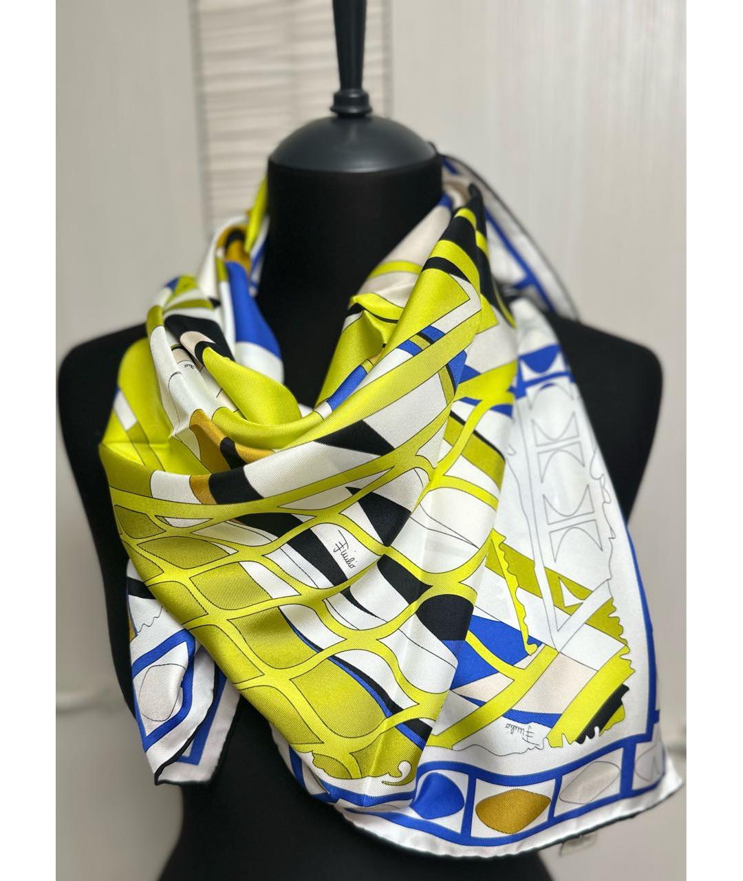 EMILIO PUCCI Мульти шелковый платок, фото 8